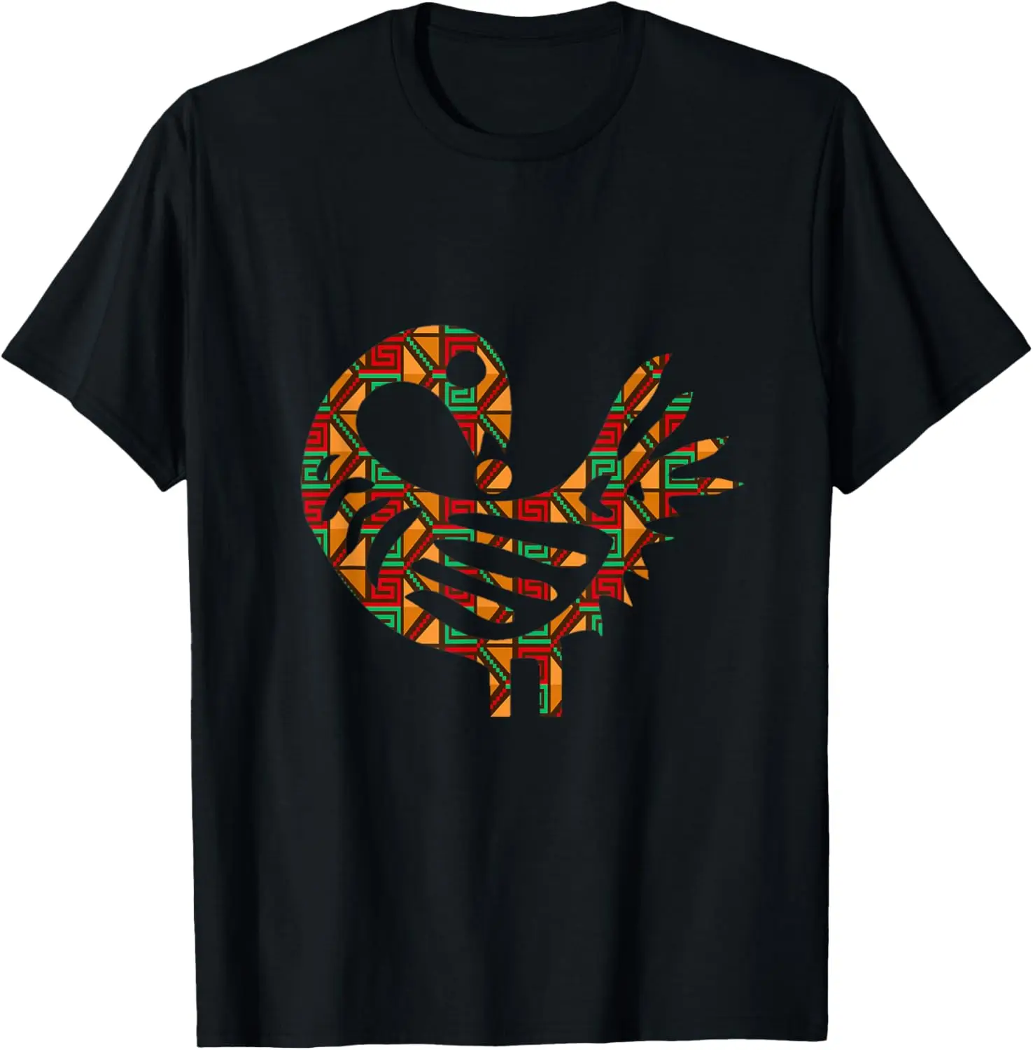 

Sankofa Black Creative Pattern Afrocentric Adinkra Symbol T-Shirt
