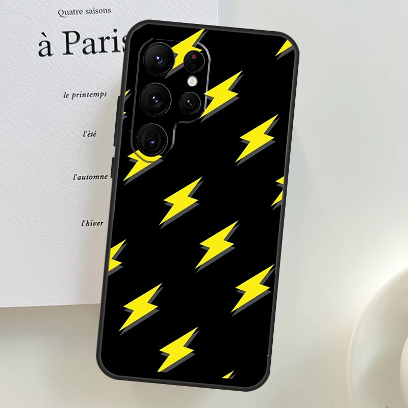 Lightning Bolt Pattern Cover For Samsung Galaxy S23 Ultra S21 S20 FE Note 10 Plus S8 S9 S10 S10e S22 Ultra Case