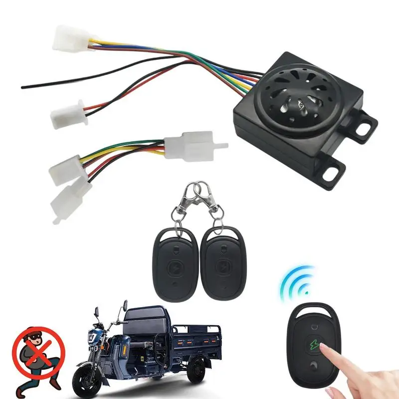 Electric Vehicle Anti-Theft Alarm Remote Control Ebikes Alarm With 5 Levels Adjustable Sensitivity Outside Anti Theft Tool