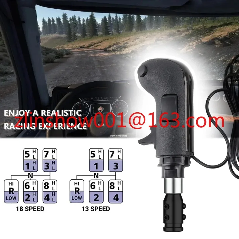 G923 G29 G27 G25 TH8A ETS2 and ATSEU Truck High and Low Gear Simulation Shifter Simulation Game USB Shift Knob