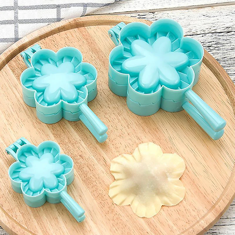Molde plástico Dumpling para Dumpling Making, Flower Shaped, Heart-Shaped, DIY Kitchen Tool, 1 PC