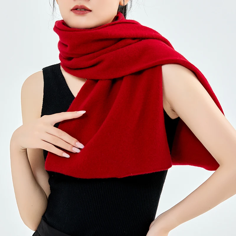 100%Pure Wool Women\'s Knitted Shawl Soft Warm Wollen Cardigan Cloak Wraps Shoulder Neck Protect Multifunctional Pashmina Scarves