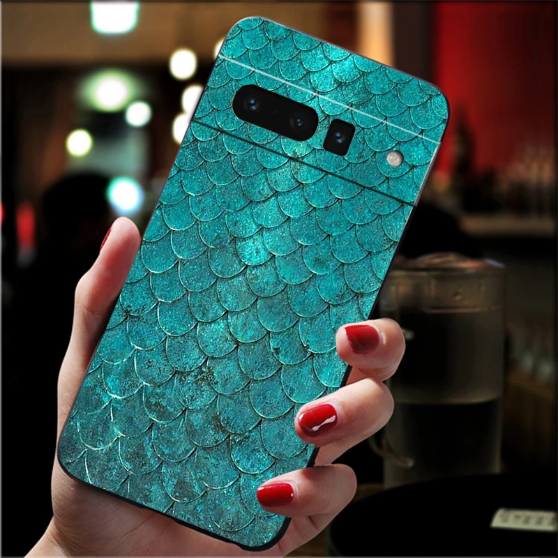 

Phone Case For Google Pixel 10 9 Pro XL 9A 8 7 6 Pro Pixel 8A 7A 6A Pixel 8 7 6 5 Mermaid Fish Scale