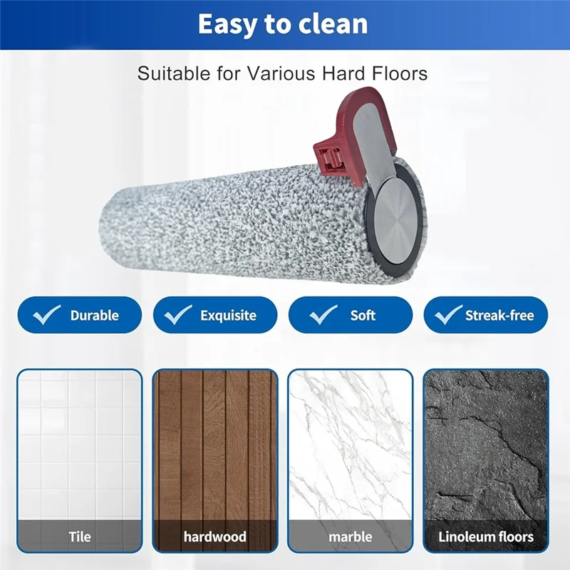 B99A-Filtro spazzola a rullo per Midea X11/X11pro/GX7 Lavapavimenti Pezzi di ricambio Set spazzola a rullo per lanugine segmentate