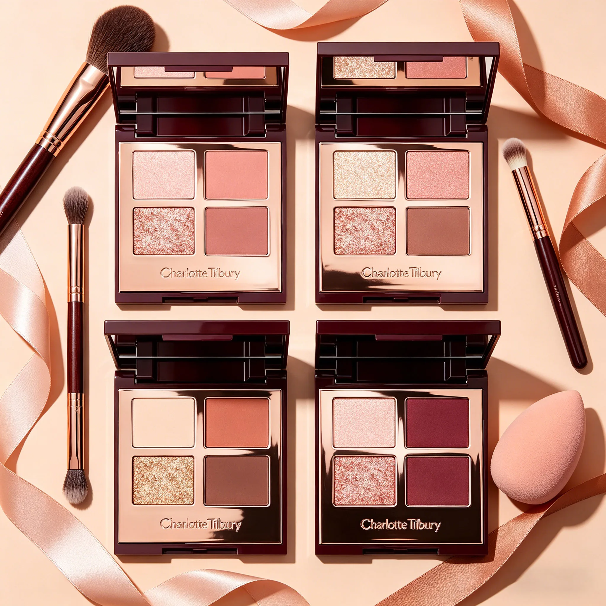 

Роскошная палетка теней для век CT Brand: 4 и 6 цветов, универсальная, для различных видов макияжа