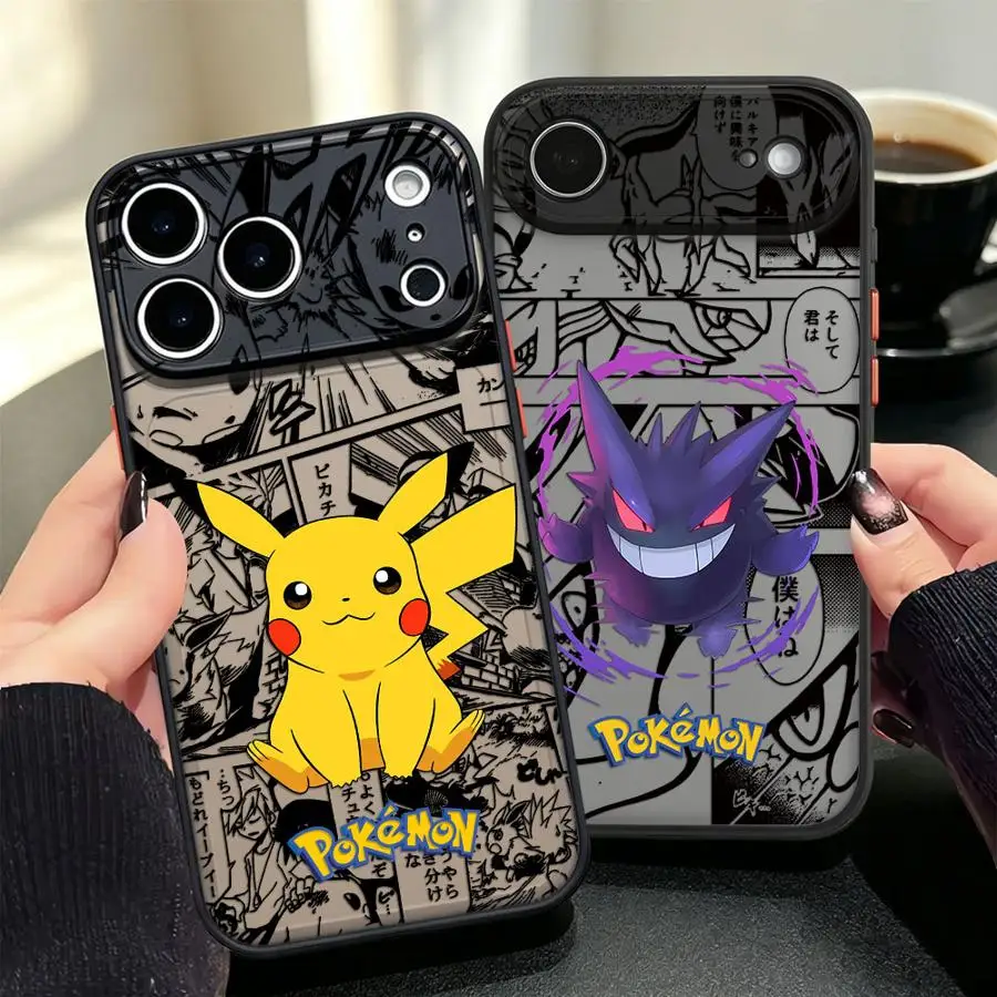 Hülle für iPhone 17 Pro Max 14 11 XS XR 16 Plus 7 8 SE Air 12 13 Mini 15 17e Funda Rückseiten-Telefonabdeckung Retro Anime P-okemons