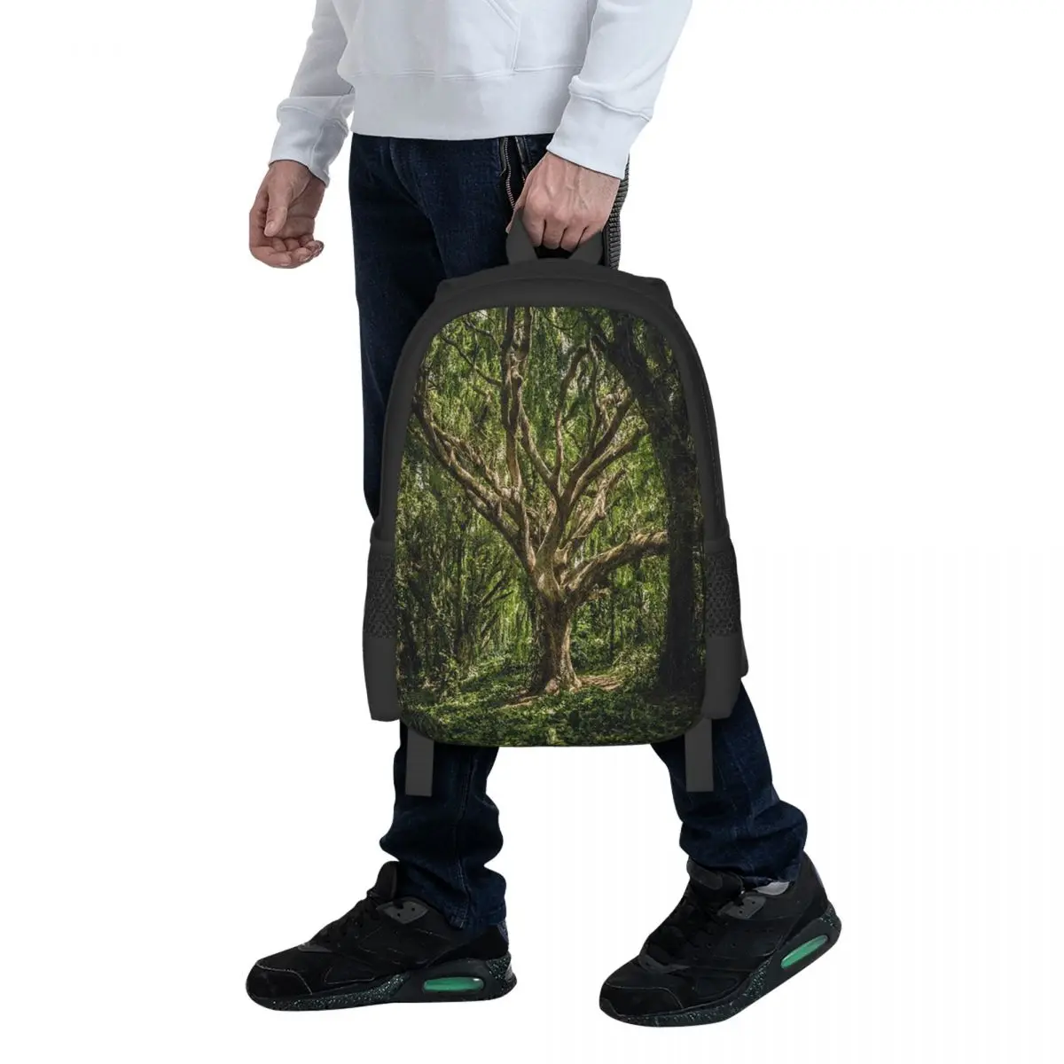 Magic Green Tree Student Backpack School Bag Hiking Travel Daypack for Boys Girls Fashion Bookbag Shoulder Bags