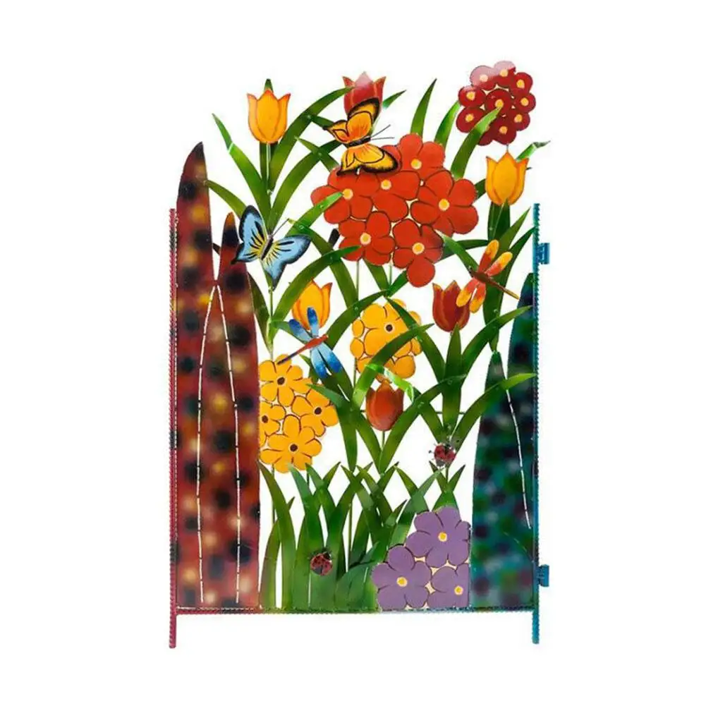 Metal Butterfly Flower Wall Decor for Outdoor and Indoor Spaces For Modern Garden Decoration for Patios and Yards