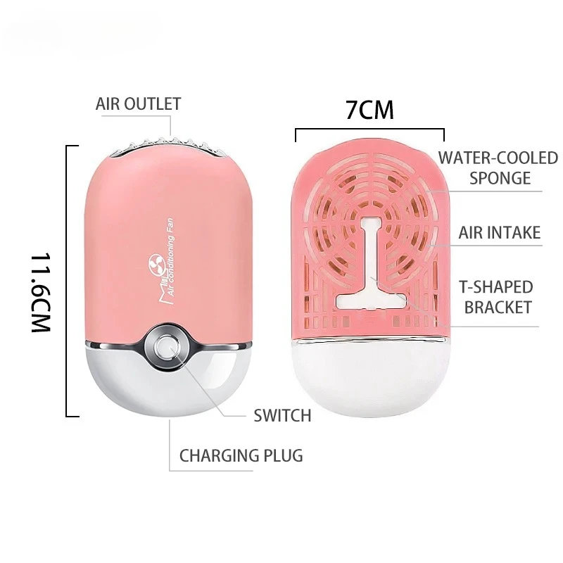 لطيف 2025USB الوردي شحن رمش مروحة مجفف منفاخ الكسب غير المشروع جلدة تمديد مخصص تكييف الهواء الغراء سريع الجافة النساء ماكياج