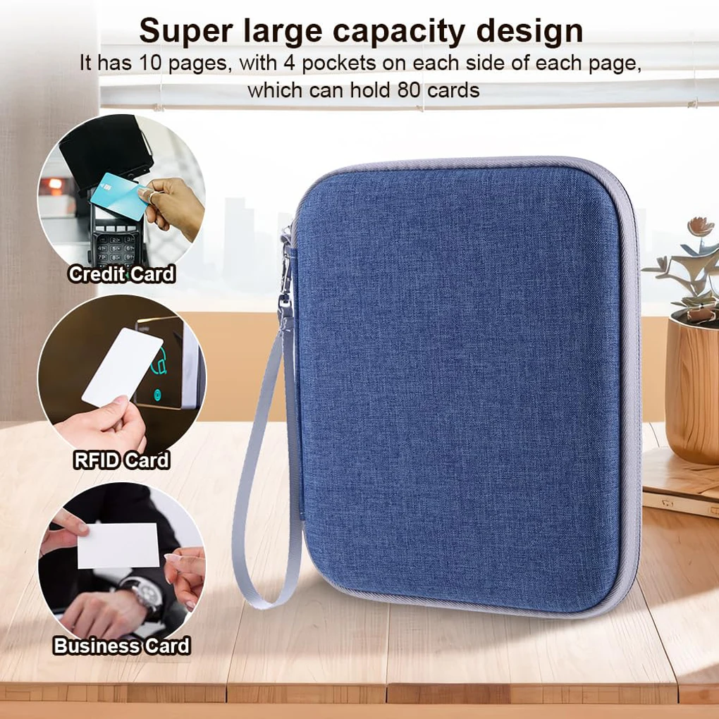 حافظة بطاقات مع سحاب 80 جيوب لبطاقات يوتو حامل بطاقات الموثق مجلد محمول ناعم بطاقات كتاب الصوت الصغيرة