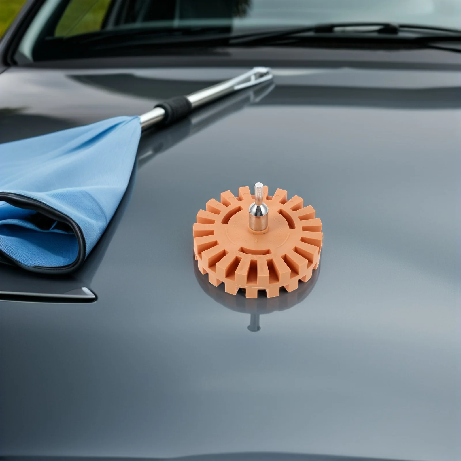 2 قطعة عجلة ممحاة مطاطية مزيل ملصق مائي مسنن الحفر مرفق سيارة لاصق أداة إزالة Rv دراجة نارية شريط فينيل #3