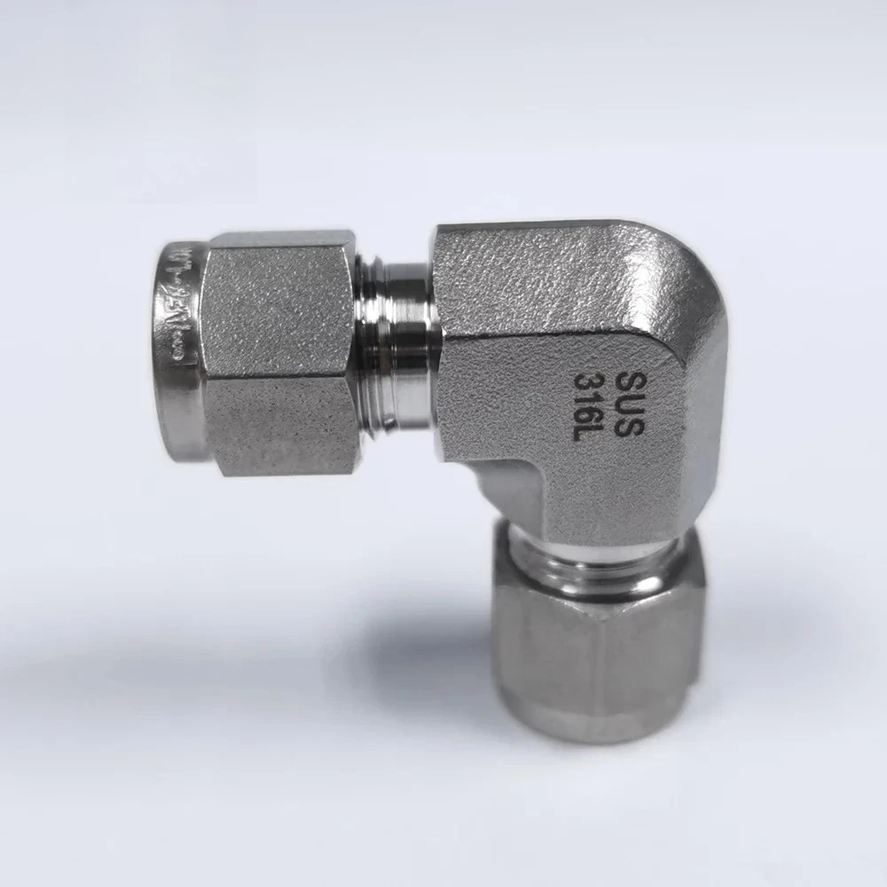 

Tube Fitting 1/8" 1/4“ 3/8” 1/2” 3/4“ Double Ferrule OD Union Elbow Compress Pipe Fittings