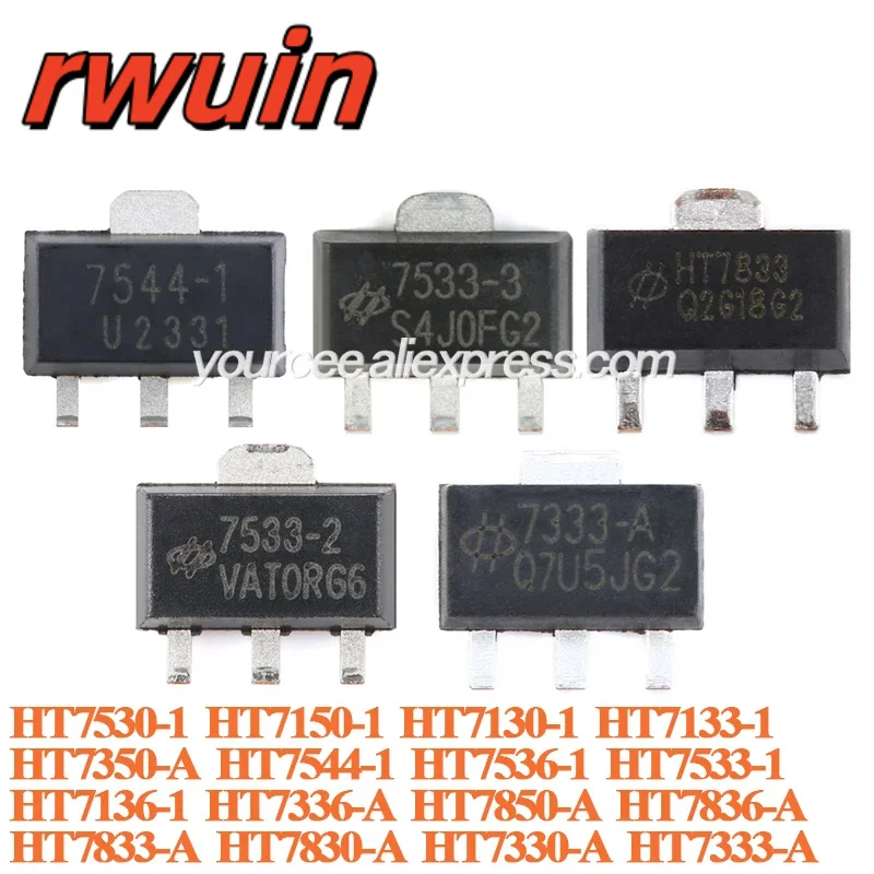 100pcs/10pcs HT7850-A 7836A HT7836-A HT7833-A HT7830-A HT7833-A HT7336-A HT7136-1 SOT-89 Low Dropout Linear Regulator LDO Chip