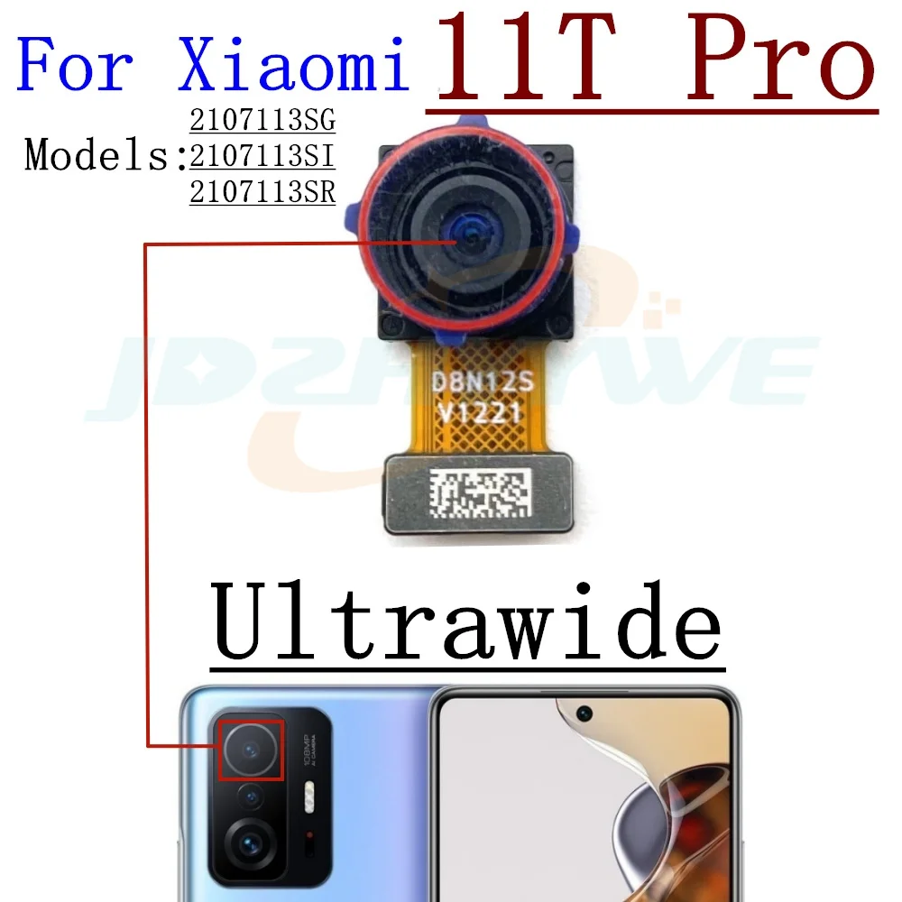 108MP Back Main Camera For Xiaomi Mi 11T Pro 11TPro Front Selfie