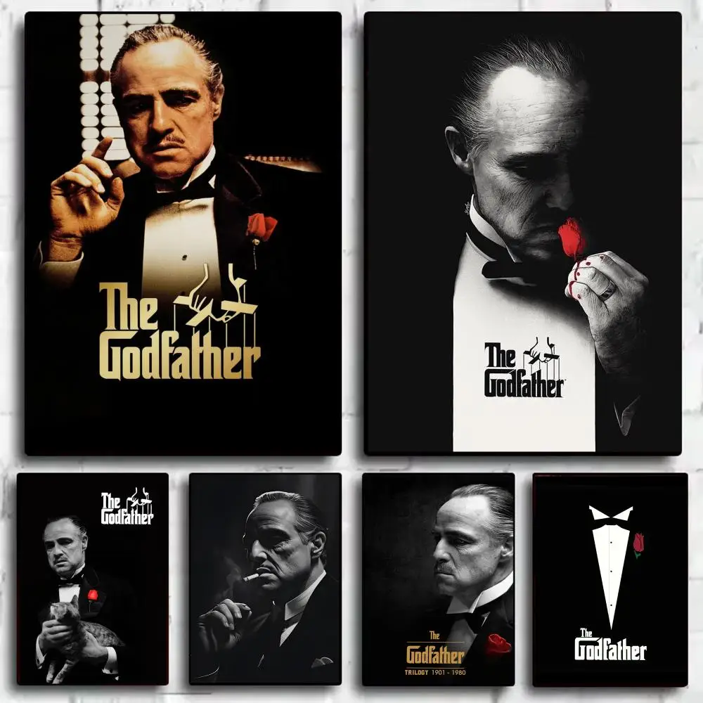 The G-Godfather Movie Poster Stickers HD Waterproof Painting Wall Art for Bedroom Living Room Home Decor Decoration Gift