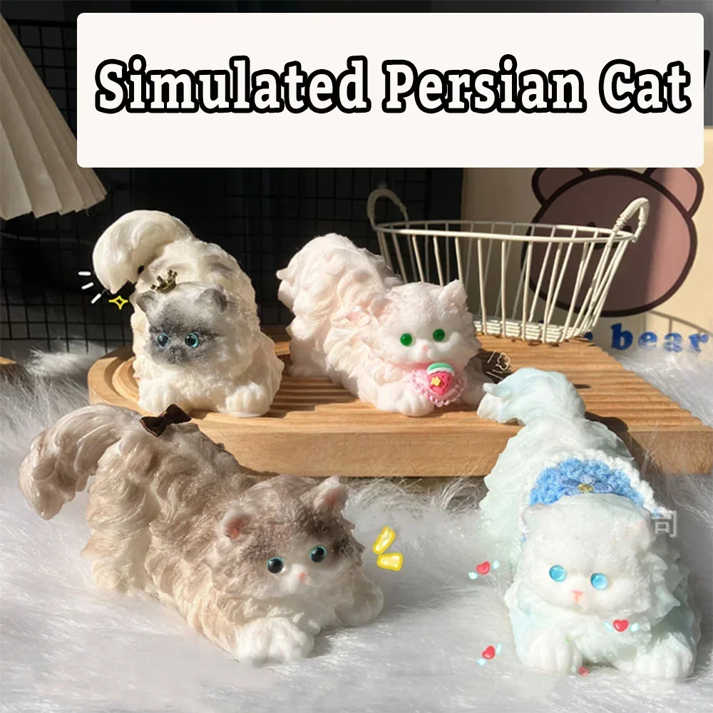 Squeezing Relaxing Decompression Toys Handmade Persian Cat Three-dimensional Dolls Soft and Elastic Squeez Home Party Favors
