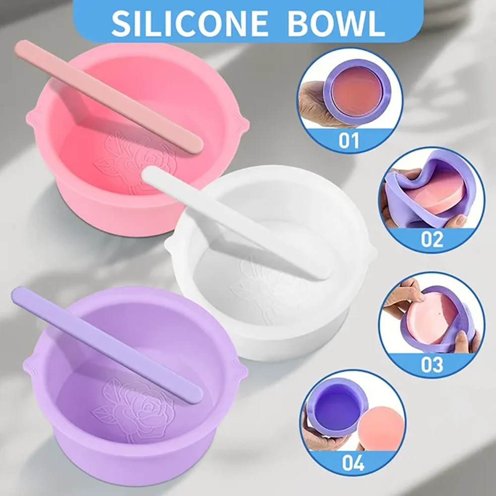 Silicone Wax Bowl, Silicone Bowl for Wax Heater, Non-stick Wax Pot, Reusable Wax Bowl, Single Bowl