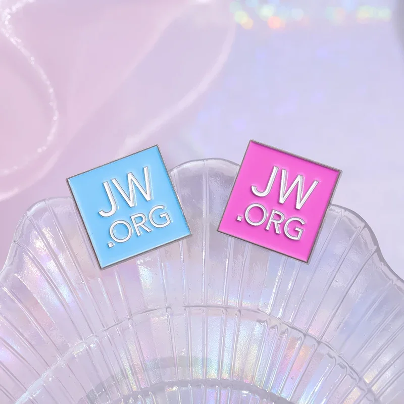 JW.ORG Icon Collect Brooch Enamel Pins Custom Creativity Squares Simple Patter Brooches Decor Backpack Lapel Badges Jewelry Gift