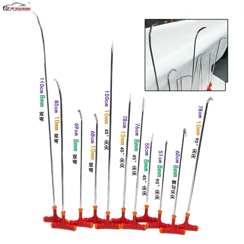 2026 Latest for Hooks 63-Piece Full Set with Rubber Covered Levers and Crowbar Hooks for OLIVER Cars-Red/Silver