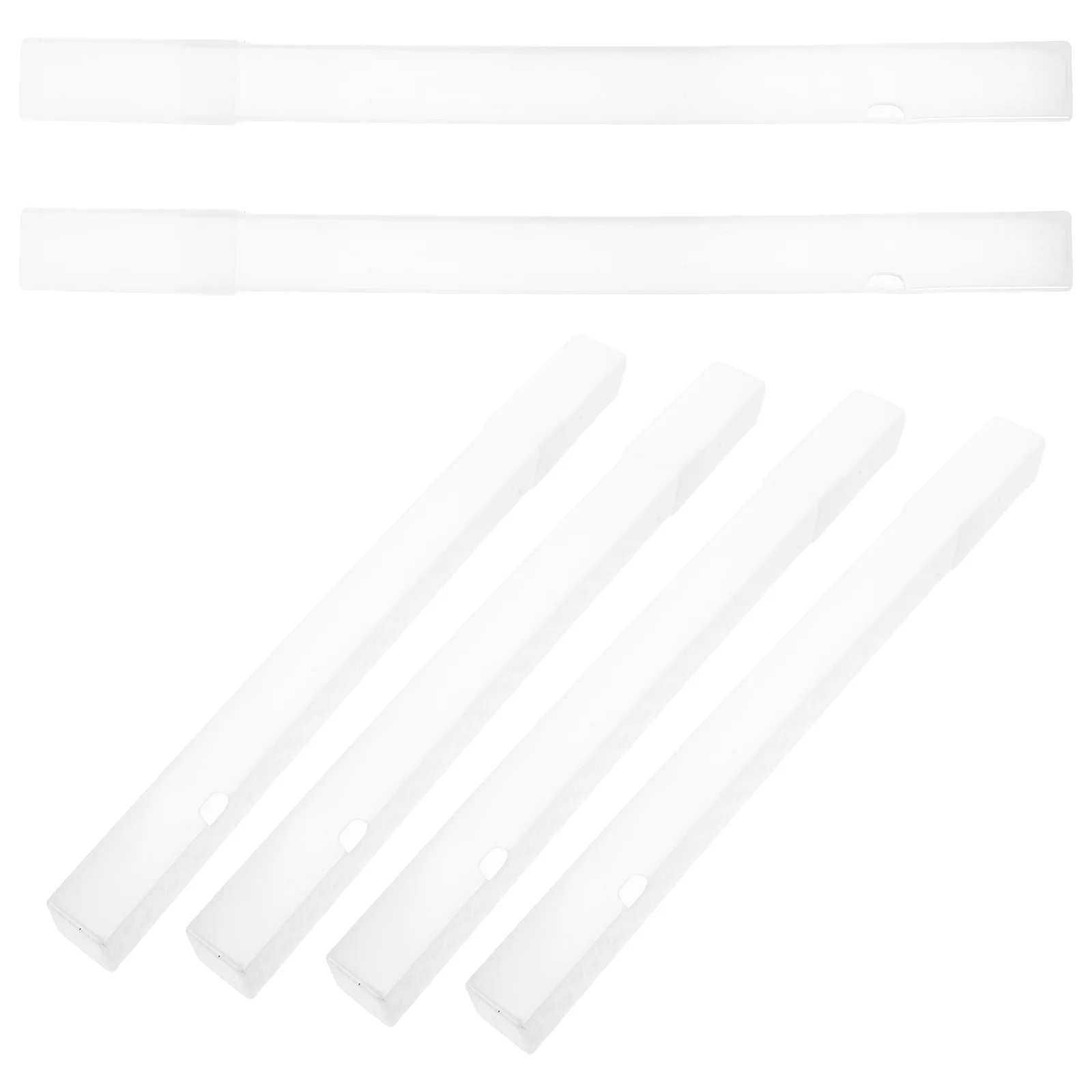 

6Pcs Portable Bbq Skewer Holders Clear Dustproof Storage Tubes Lids Camping Outdoor Picnic Grill Skewer Organizer Utensil Case