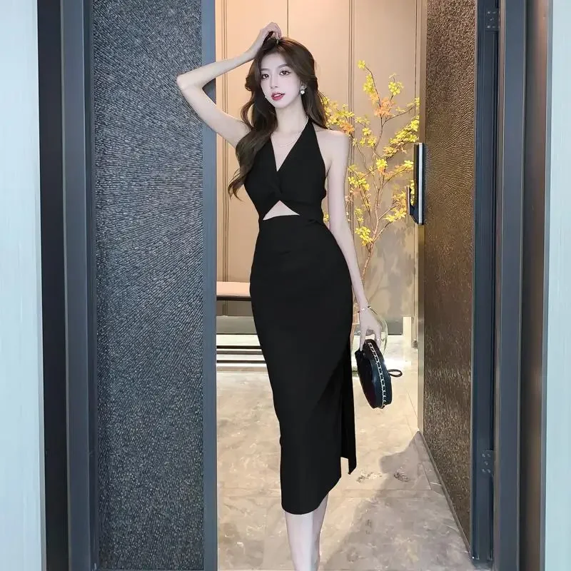 Corset Split Off Shoulder Female Dress Tight Long Sleeveless Maxi Bodycon Women's Dresses Cotton Beach Elastic on Promotion Hot