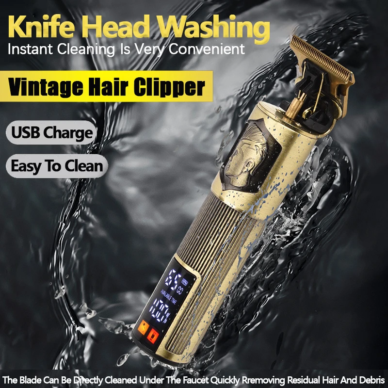 

Профессиональная машинка для стрижки волос для мужчин T9, электрическая машинка для стрижки волос, парикмахерская, перезаряжаемая, удобная машинка для стрижки волос