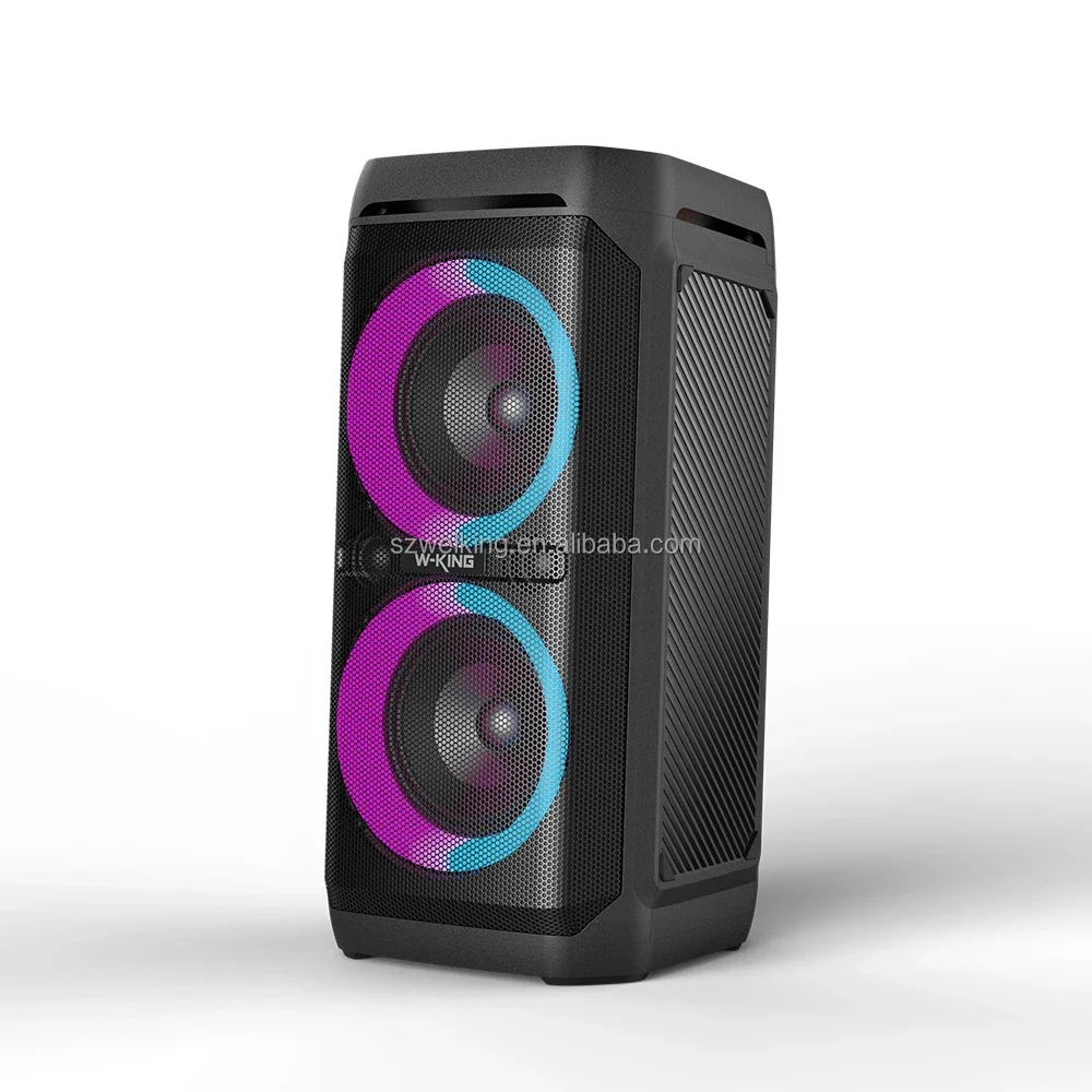 Wholesale W-KING T11 IPX6 waterproof portable outdoor party wireless speaker soundbox with woofer and LED light