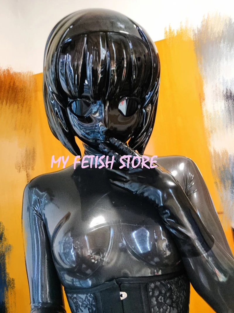 

(XBlack) полноголовый полимерный полностью черный косплей японский персонаж анимаго Трансвестит однотонный парик маска кигуруми