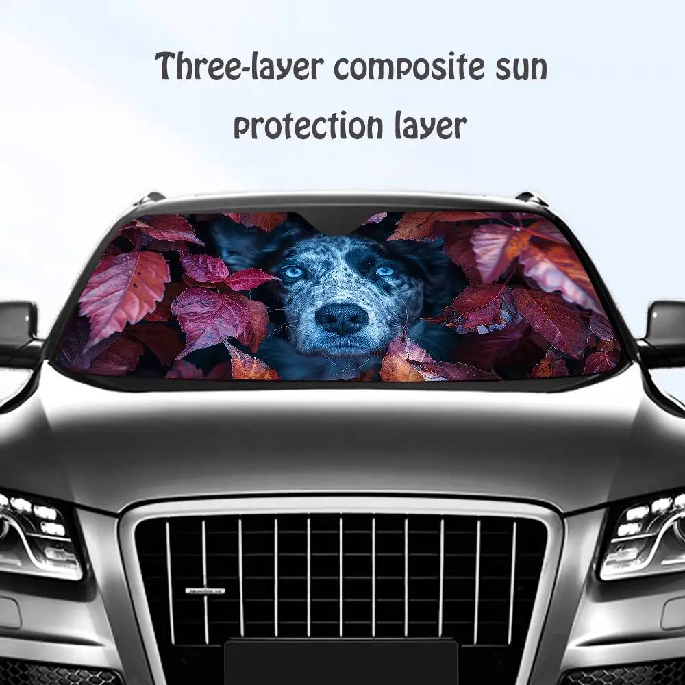 

Australian Cattle Dog Car SunShade Windshield Sun Shade Personalized Picture Block UV Rays Visor Protector