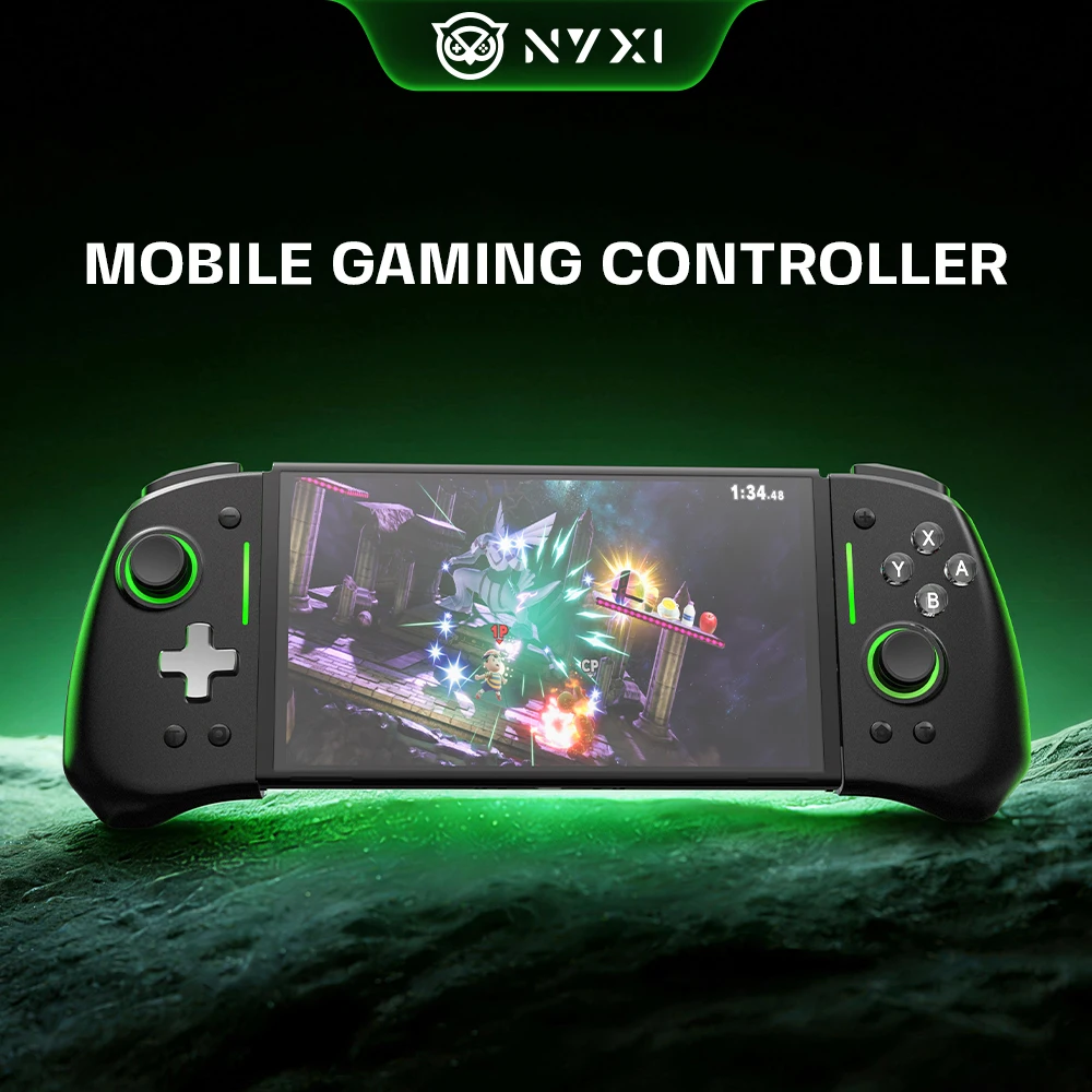 

NYXI Hyperion Pro Hall Joystick Wireless Game Controller Black Gamepad with RGB Lights for Nintendo Switch