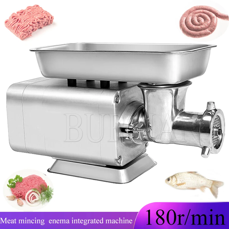 1100W Commercial Electric Meat Grinder Slicer  Stainless Steel Meat Mincer Food Processors Sausage Maker Machine