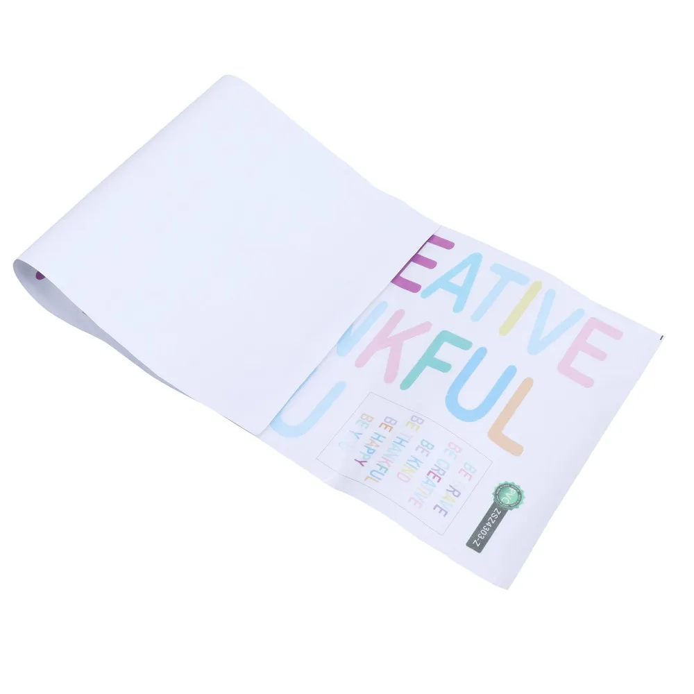 PVC Wall Sticker Decal Waterproof Material Colorful Motivational Wall Decal Pre-Cut Letters Self-Adhesive Backing