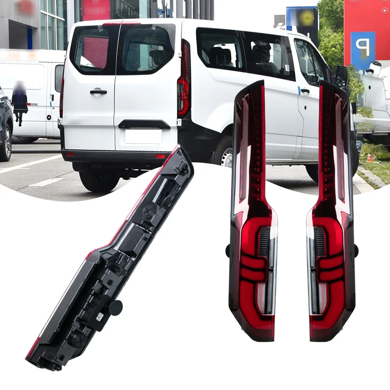 Para Ford Transit 2023 luces traseras LED luz intermitente luz de freno luz de marcha atrás luz de advertencia de conducción conjunto de luz de señal