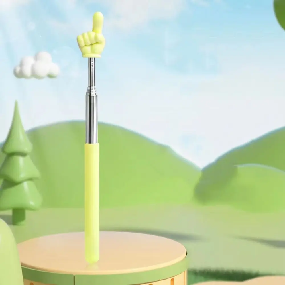 Telescopic Reading Guide Pointer Retractable Finger Shape Teaching Pointer Stick Portable Anti-slip