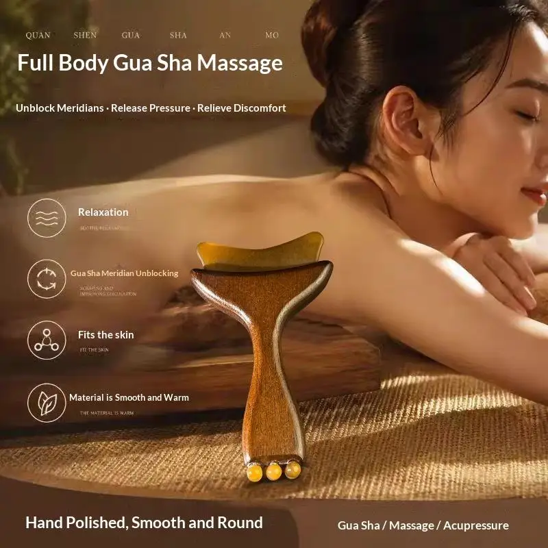 Portable Gua Sha Massage Board Professional Skincare Tool for Face Neck Body SPA Beauty Daily Use