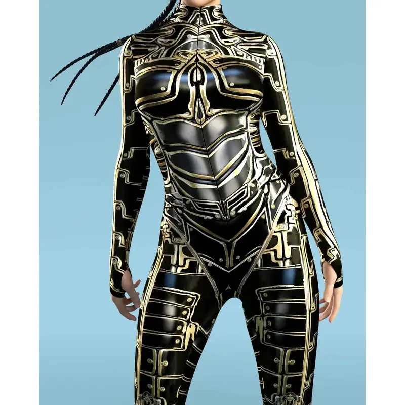 Cyber Punk Phantom mechanische Rüstung Overall Cosplay Zentai Anzug Kostüm Steampunk Party zeigt Performance Bodysuit