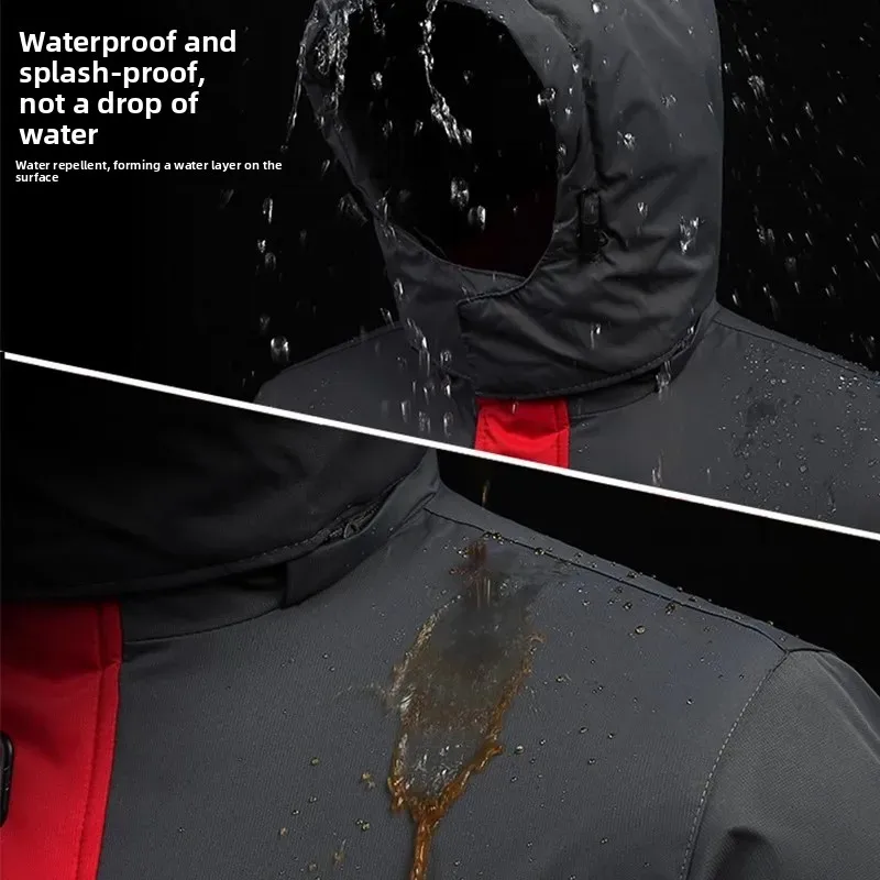 معطف شتوي، سترة صوف سميكة ودافئة، معطف قطني للرجال، ملابس عمل، مقاس كبير، سترة مقاومة للماء، سترة رجالية #5