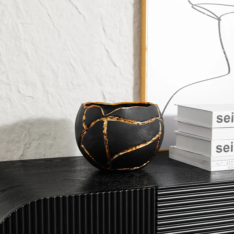 plateau-de-fruits-raye-noir-et-or-artisanat-en-resine-conteneur-de-rangement-de-bureau-pot-de-fleurs-accessoires-de-decoration-pour-la-maison