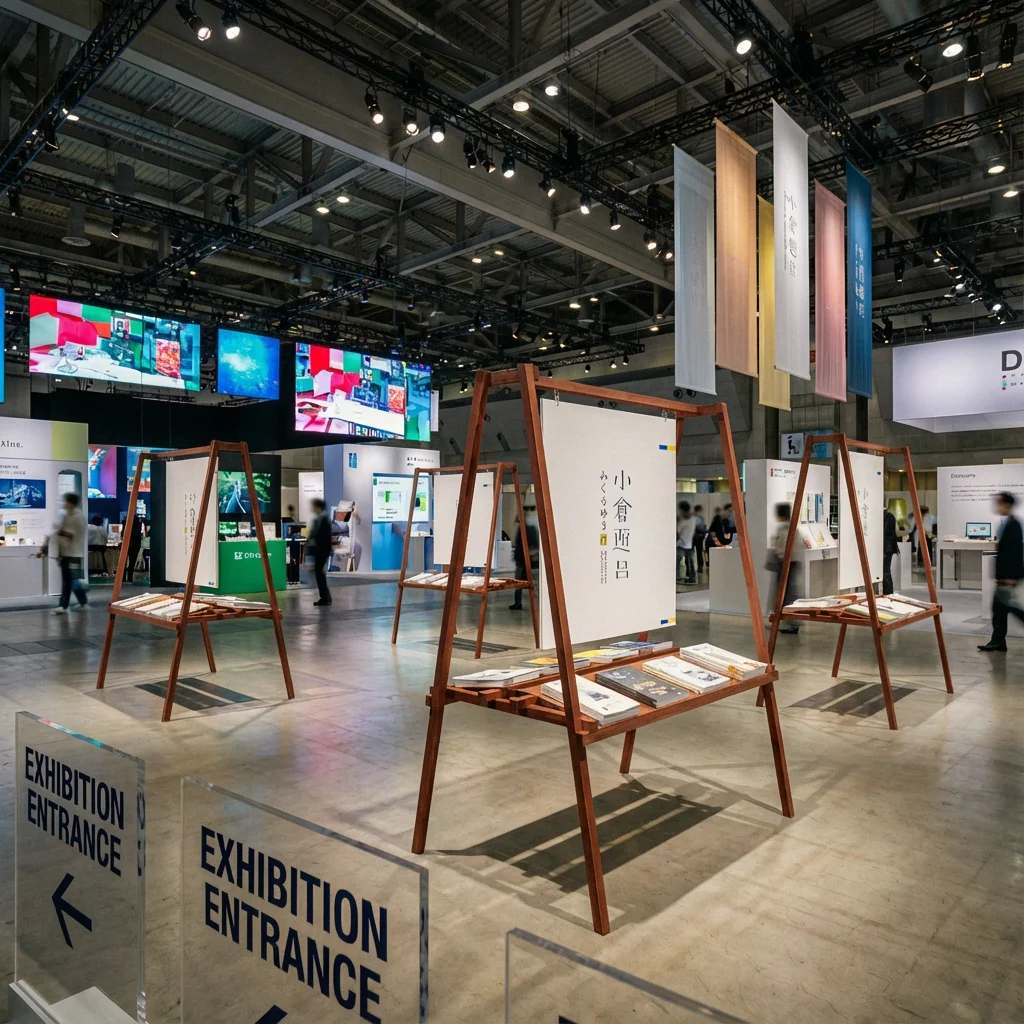 Commercial advertising booth exhibition KT board Poster display stand Solid wood multi-layer display booth