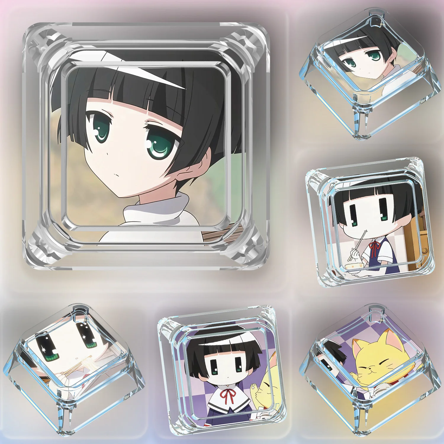 

Diy Goddess Story Ichimatsu Kohina Cute Mechanical Keyboard Keycaps Cross-Axis Mechanical Keyboard Pc Personalized Keycaps