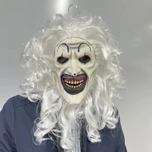 Straszny Terrifier 3 Maska Art Klaun Krwawy Lateks Joker Terrifier Cosplay Maski Pełna Twarz Kobiety Mężczyźni Halloween Impreza Cos Rekwizyt