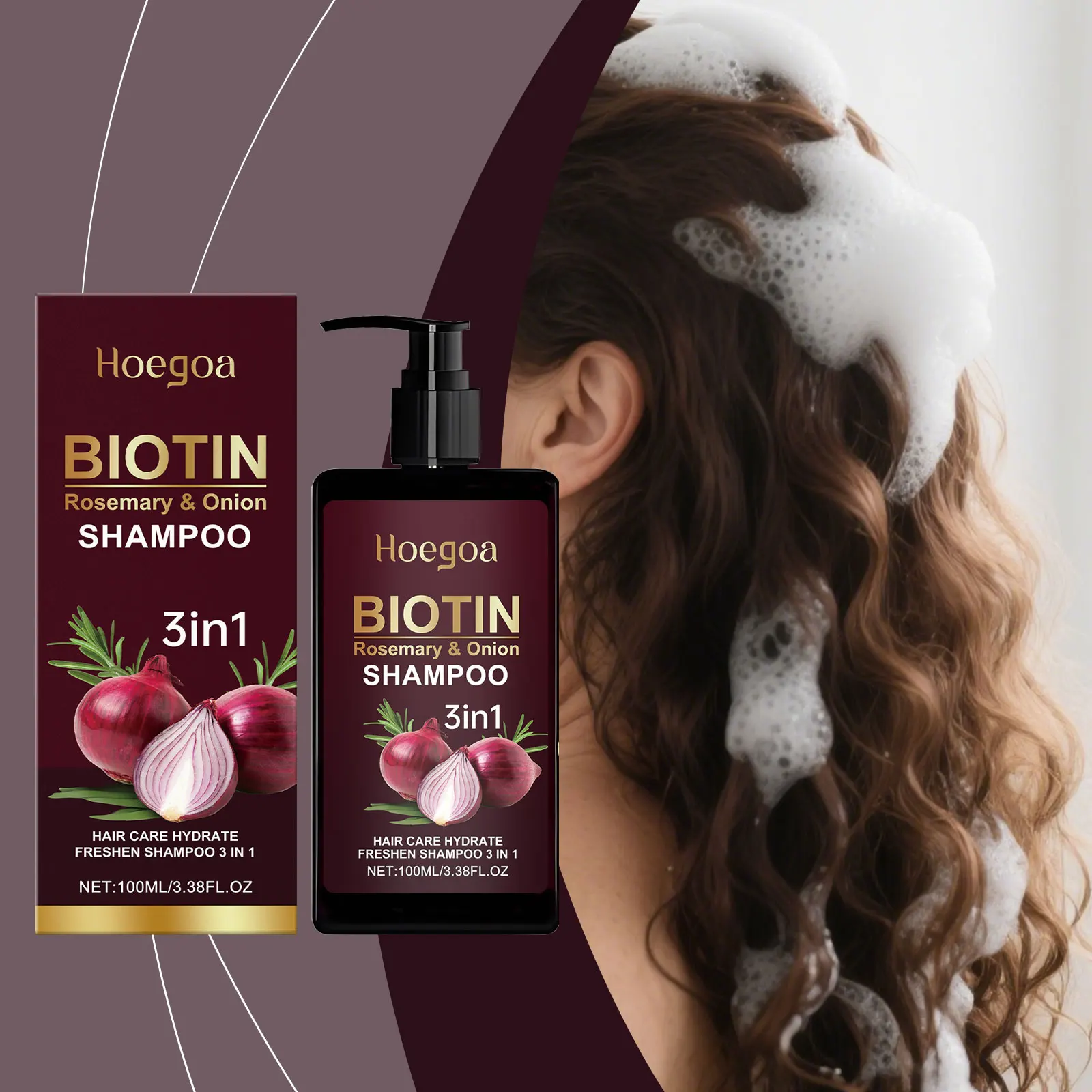 

3-in-1 Shampoo for Gentle Cleansing, Aids Deeply Moisturize Hair Improve Dry Frizz Boost Smoothness Shine & Nourish Scalp