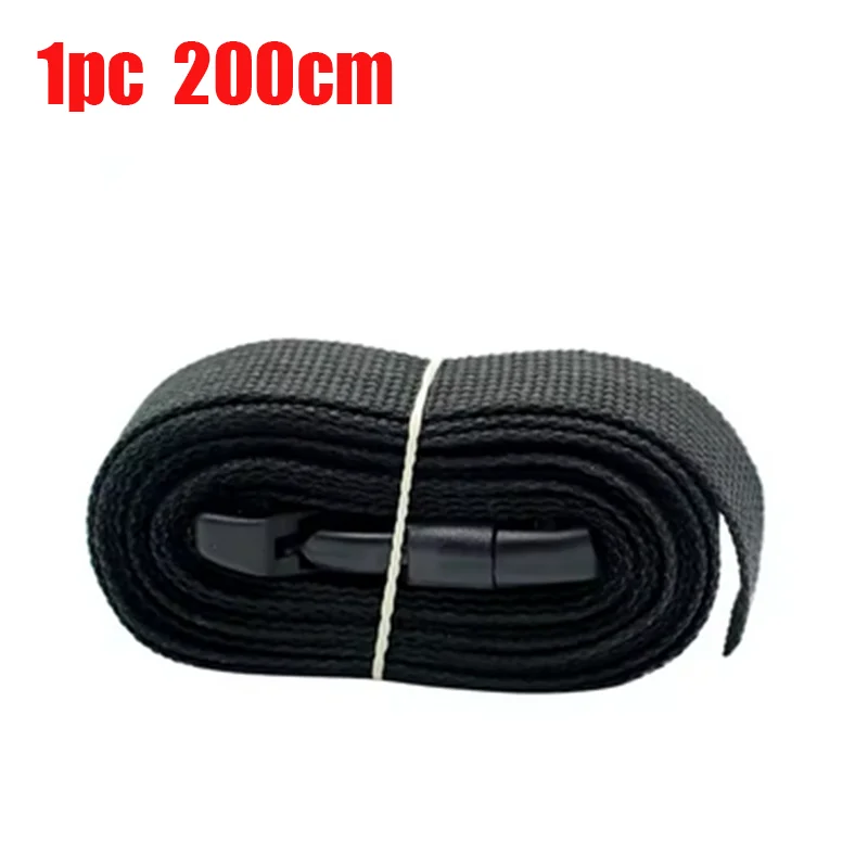 0,5-3M Reise gebunden schwarz langlebig Nylon Fracht Spanngurt Gepäck Wimpern Gürtelband mit Nockenschnalle Reise-Sets Outdoor Camping Werkzeug
