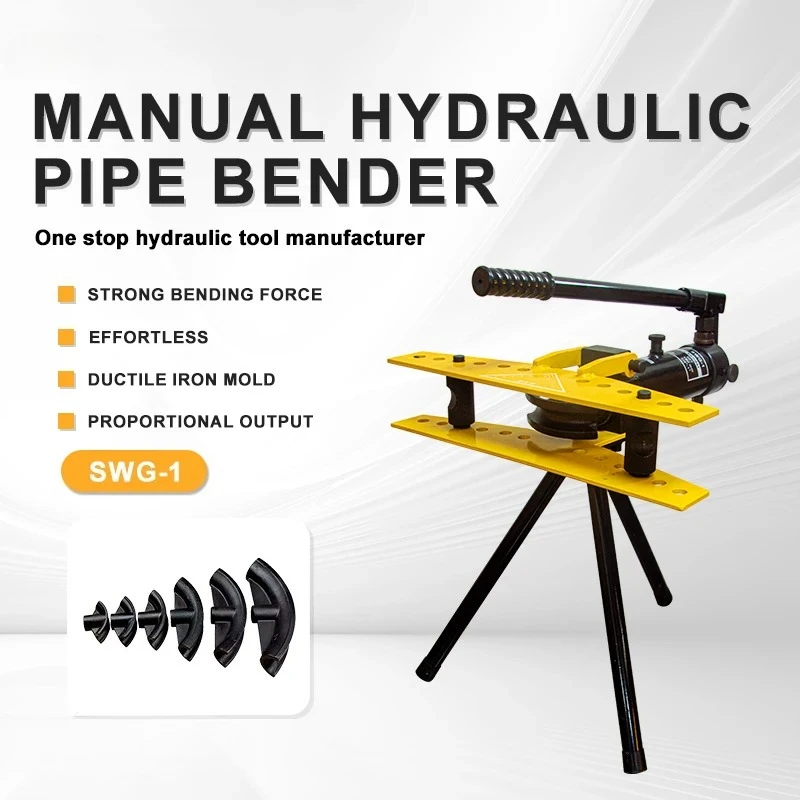 SWG-1 Multifunctional Por Pipe Bender (13-34mm): an Integral Manual Hydraulic Pipe Bender for Galvanized Steel Pipes