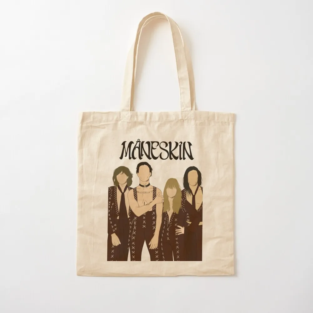 M?neskin poster Tote Bag Canvas stote bag Women's shopper bag reusable shopping bags