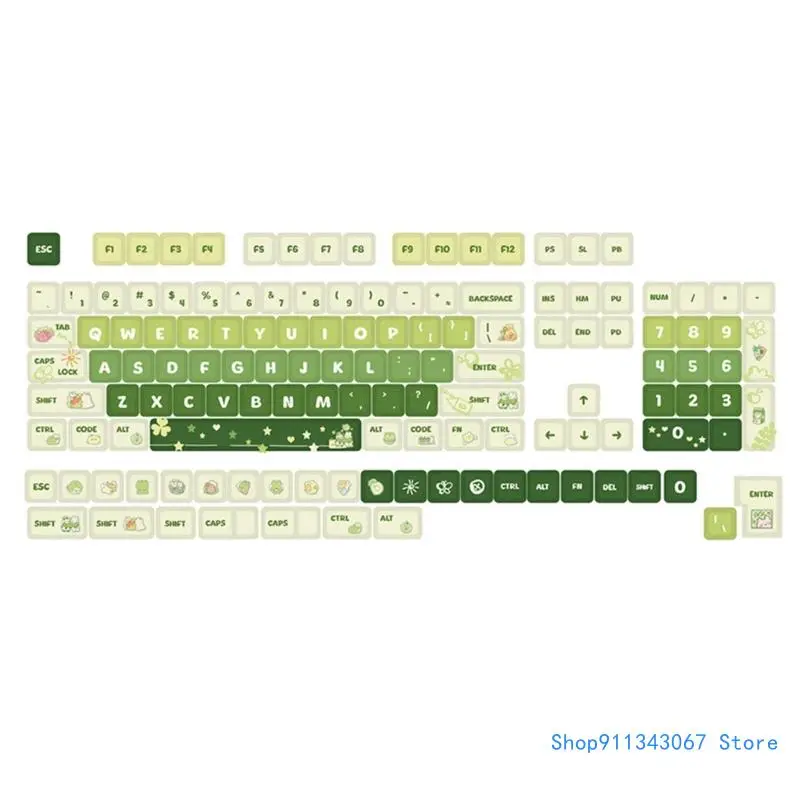 

133Keys Light Green Keycap XDA Height PBT Keycaps for 61/64/68/75/84/87/96/108 Drop shipping