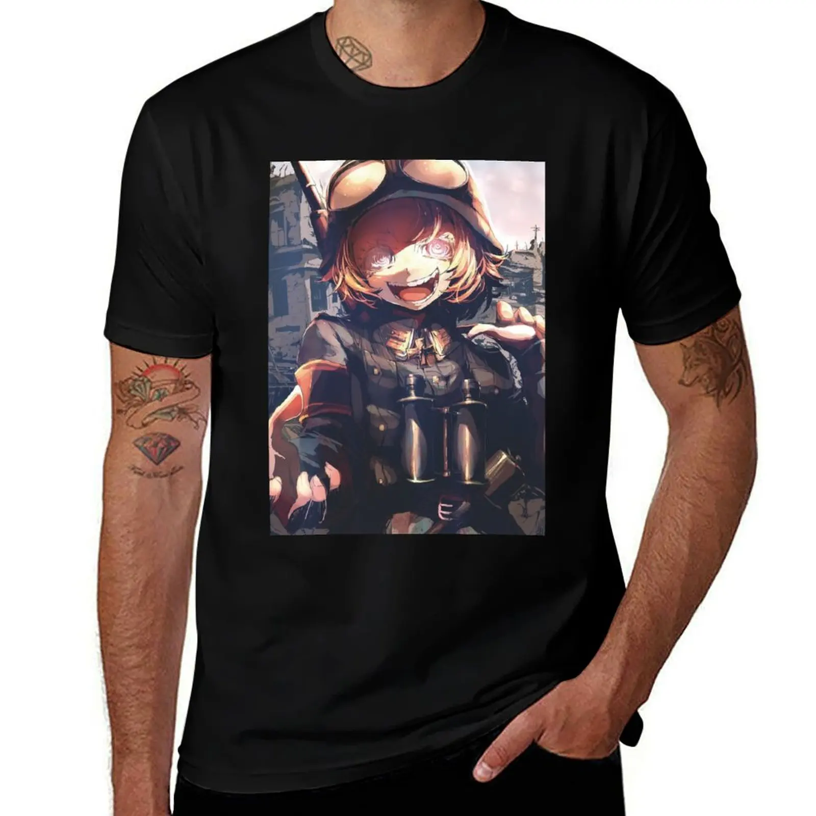 

Tanya Degurechaff - Youjo Senki T-Shirt Breathable Mesh Panel T-Shirt