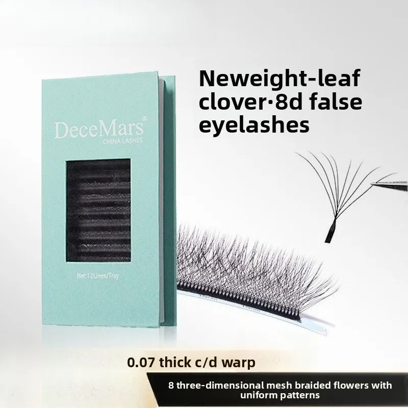 New 8D-W Eyelash Extension Grafted Eyelashes European and American Curled Flowering Is Not Easy To Disperse (12 Lines/tray)