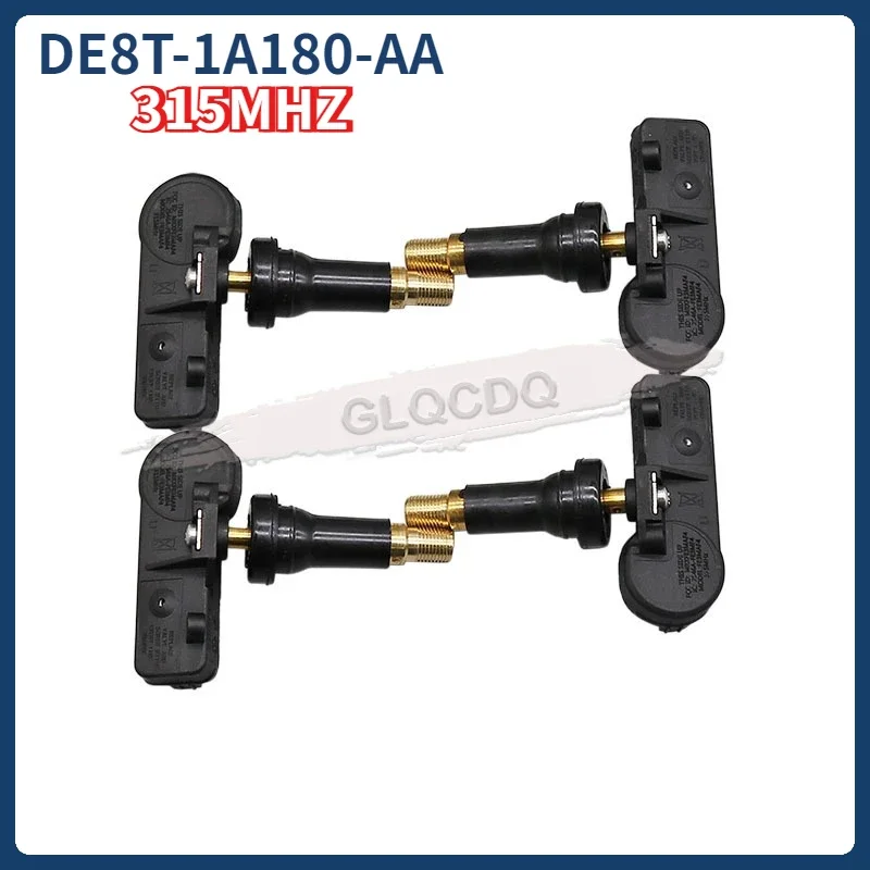 Sensor de presión de neumáticos de 315MHz, 4 Uds., TPMS SENSOR DE8T-1A180-AA para Ford Edge Escape E-Series Fiesta Fusion Mustang Transit Connect