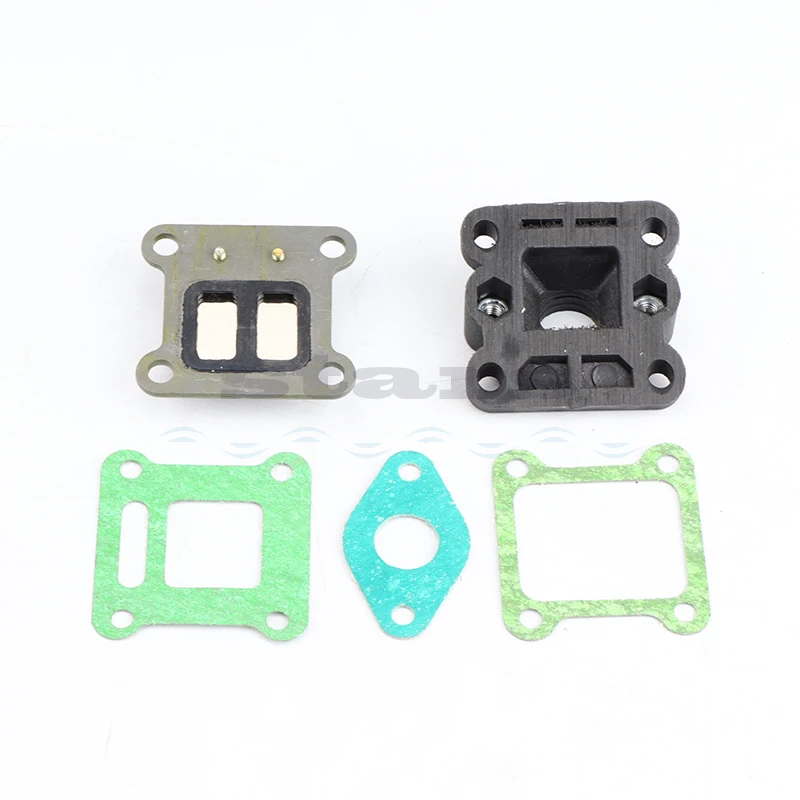 Reed Valve + Inlet Intake Manifold + Gaskets for 47cc 49cc Mini Moto Dirt Pocket Bike ATV Quad Minimoto Go Kart Scooter